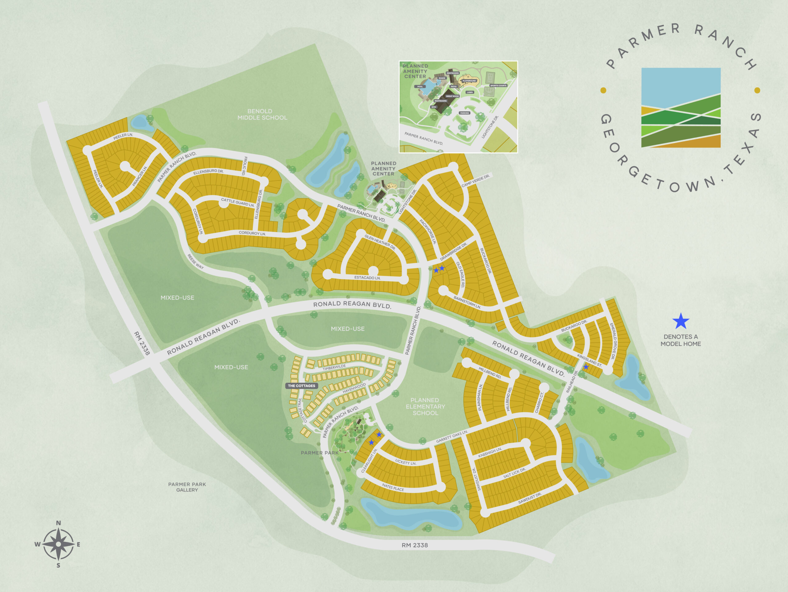 Site Map for Parmer Ranch in Georgetown, Texas
